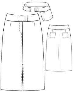 example - #5270 Skirt with bag pocket