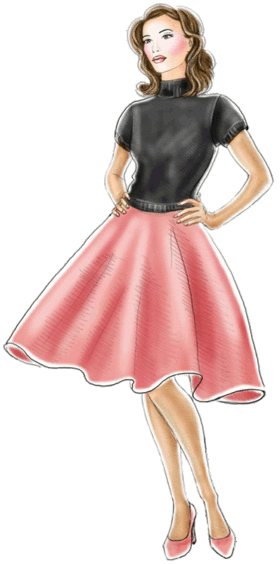 preview - #5273 Full flared skirt