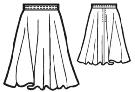 example - #5273 Full flared skirt
