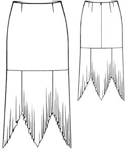 example - #5416 Skirt with flounces