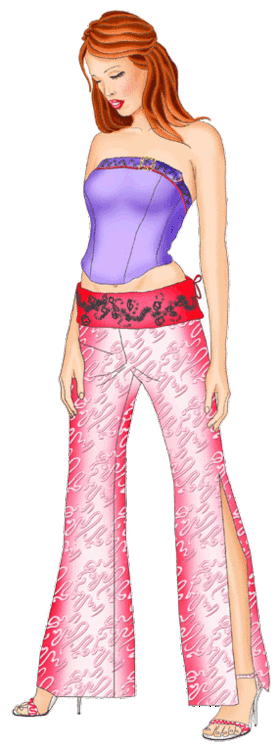 preview - #5428 Pants with decorative waistband