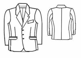 example - #6017 Single-Breasted Blazer with 3-button front