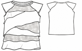 example - #7117 Tiered Front T-Shirt