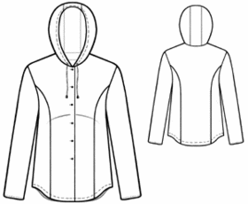 example - #5606 Shirt with Hood