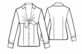example - #5616 Blouse with a Tie