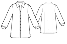 example - #5612 Blouse with Hook-and-Eye Closure