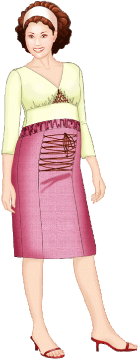 preview - #5611 Skirt With Lacing
