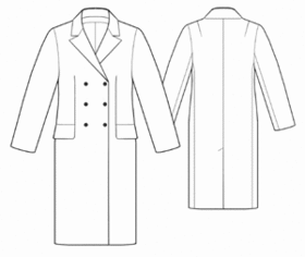 example - #5511 (XXXL) Coat with front closure