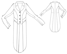 example - #5329 Tail-coat for women