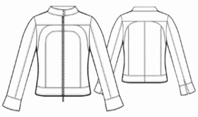 example - #5489 Denim jacket with shaped yoke