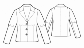 example - #5512 (XXXL) Jacket with pleats
