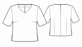 example - #5501 (XXXL) Short-sleeved blouse