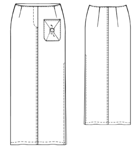 example - #5345 Skirt with patch pocket