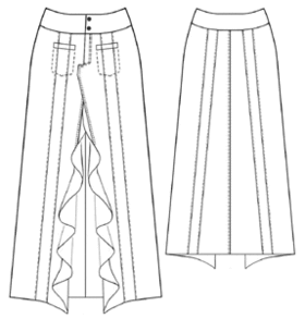 example - #5351 Skirt with a flounce