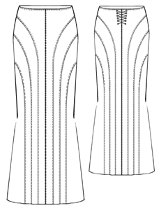 example - #5358 Denim  skirt