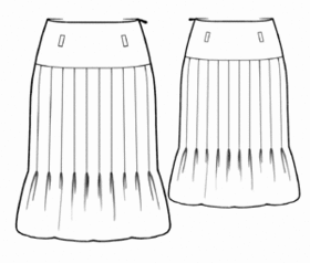 example - #5448 Pleated skirt
