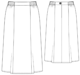 example - #5508 (XXXL) Skirt with relieves