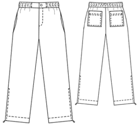 example - #6042 Pants with elastic waistband