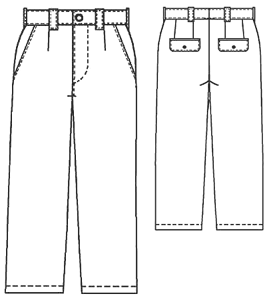 example - #6051 Olive suit (pants)