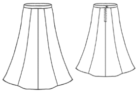 example - #5028 Long  skirt