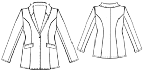 example - #5010 Jacket with shawl collar