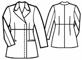 example - #5015 Jacket with hidden closure