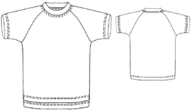 example - #6107 T-shirt with a raglan sleeve
