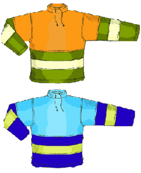 preview - #6104 Windbreaker jasket with coloured inserts
