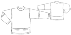 example - #6101 Windbreaker jacket with double sleeves