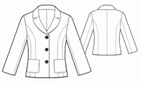 example - #5547 3/4-Sleeve Jacket