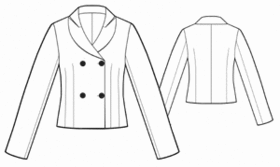 Women :. Jackets :. #5540 Shawl-Collar Jacket